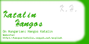 katalin hangos business card